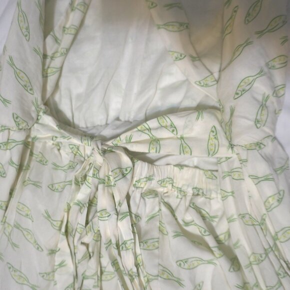 A New Day Whimsical Fish Print Halter Maxi Dress Sz L - Picture 6 of 7